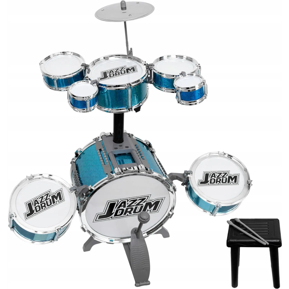 PERKUSJA 8 bębnów, talerz