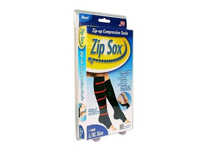 SKARPETY ANTYŻYLAKOWE UCISKOWE ZIP SOX L/XL BLACK