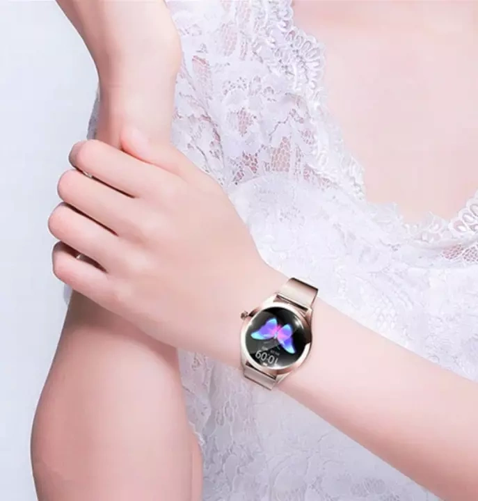 ZEGAREK DAMSKI SMARTWATCH ZŁOTY PULSOMETR KW10
