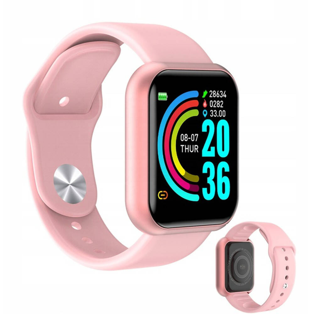 SMARTWATCH L18 OPASKA SPORTOWA róż DO IPHONE