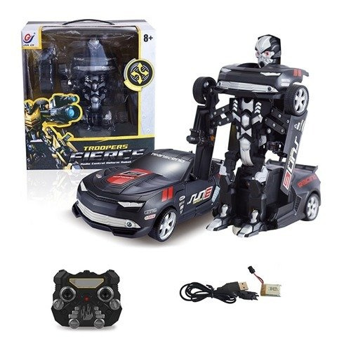DUŻY ROBOT TRANSFORMER R/C czarny