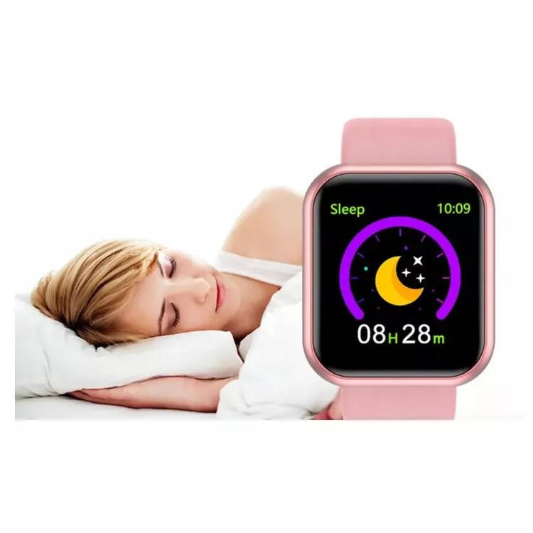SMARTWATCH L18 OPASKA SPORTOWA róż DO IPHONE