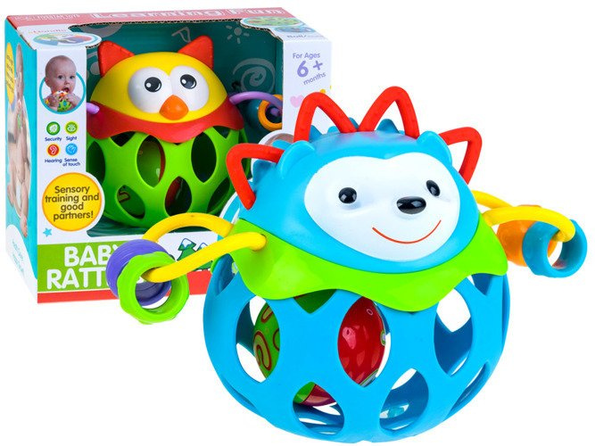 Grzechotka JEŻ GRYZAK Sowa miękka zabawka ZA1283