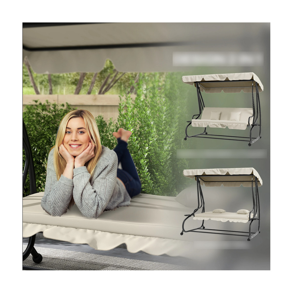 HUŚTAWKA OGRODOWA 3-OSOBOWA PRESTIGE ZIELONA