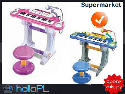 DUŻE PIANINO KEYBOARD + KRZESEŁKO 