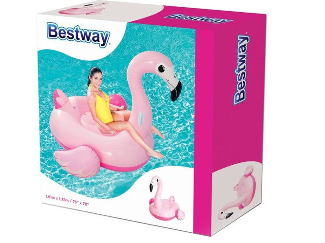 BESTWAY DMUCHANY FLAMING RÓŻOWY 191x178 cm 41110