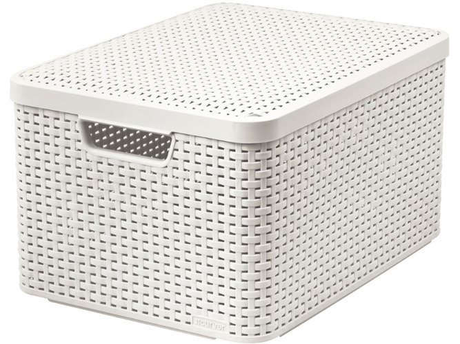 KOSZYK RATTAN M CURVER z POKRYWĄ