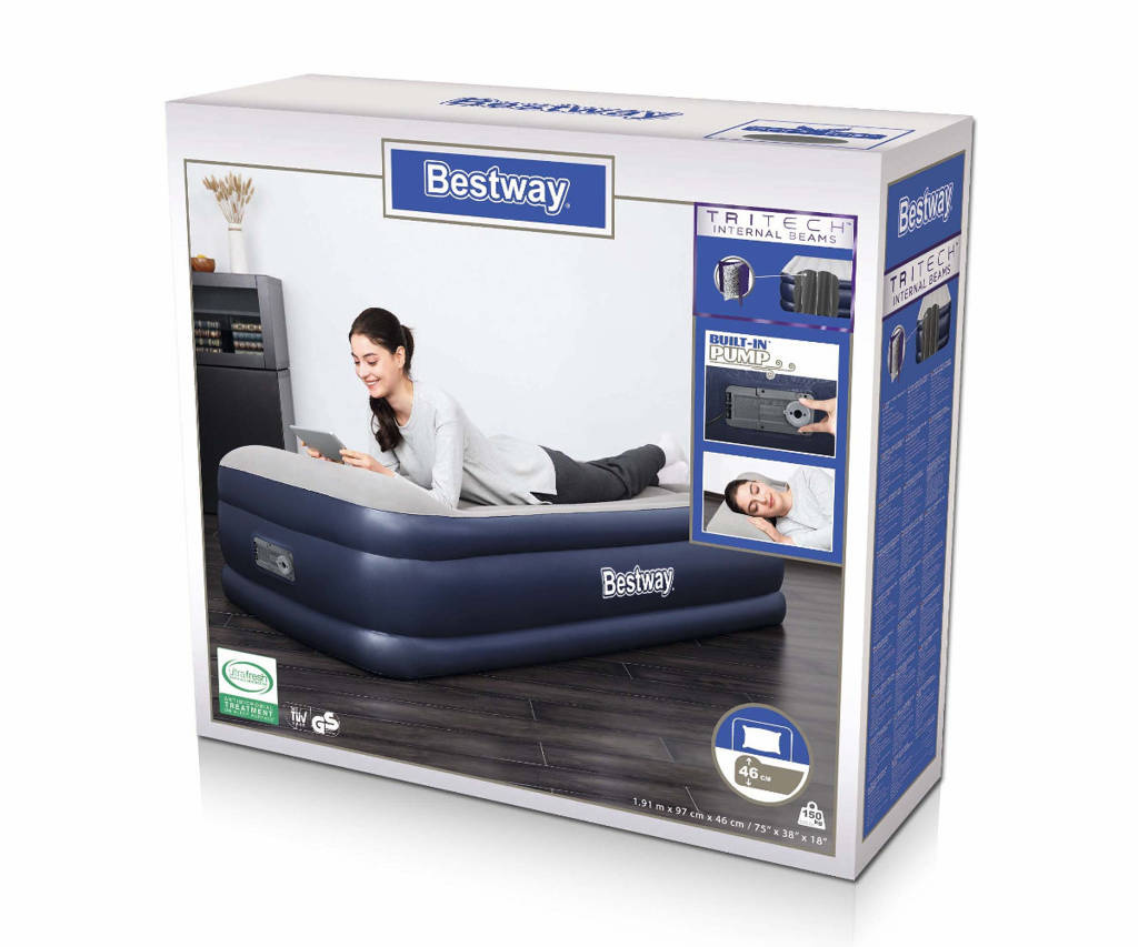 MATERAC DMUCHANY Z POMPKĄ 191X97X46 BESTWAY 67628