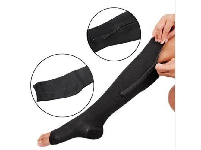 SKARPETY ANTYŻYLAKOWE UCISKOWE ZIP SOX L/XL BLACK