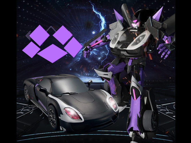 ROBOT PORSHE TRANSFORMER STEROWANY głosem