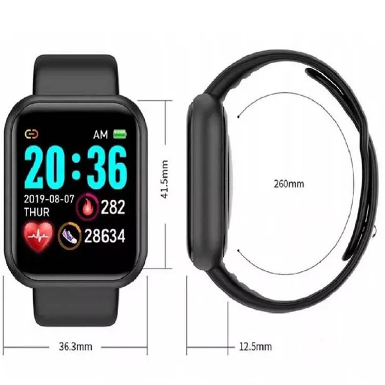 SMARTWATCH L18 OPASKA SPORTOWA czarna DO APPLE
