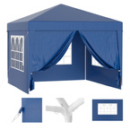 Pawilon PE 3x3 zamykany niebieski