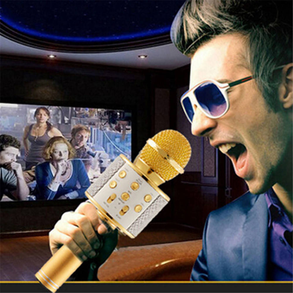 Mikrofon KARAOKE WS858 ZŁOTY