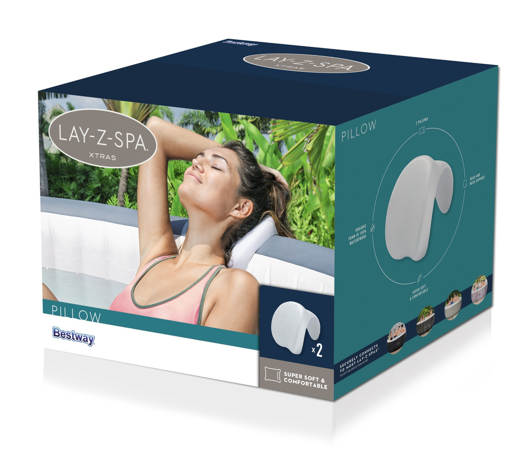 2x ZAGŁÓWEK PODUSZKA JACUZZI LAY Z SPA BESTWAY 60307