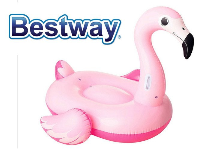 BESTWAY DMUCHANY FLAMING RÓŻOWY 191x178 cm 41110
