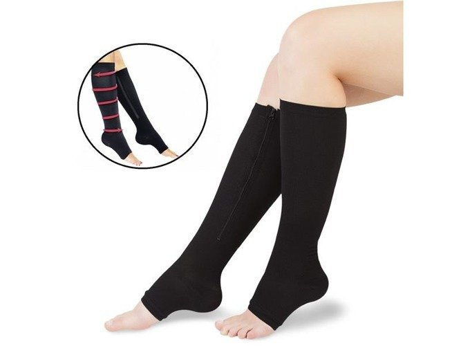 SKARPETY ANTYŻYLAKOWE UCISKOWE ZIP SOX L/XL BLACK