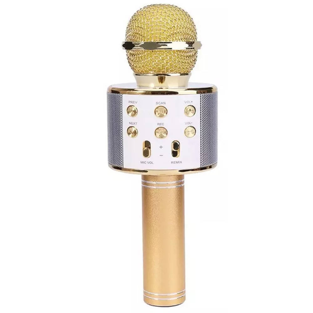 Mikrofon KARAOKE WS858 ZŁOTY