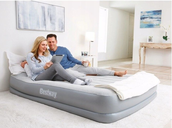 MATERAC DMUCHANY Z POMPKĄ 203x152x38 BESTWAY 67632