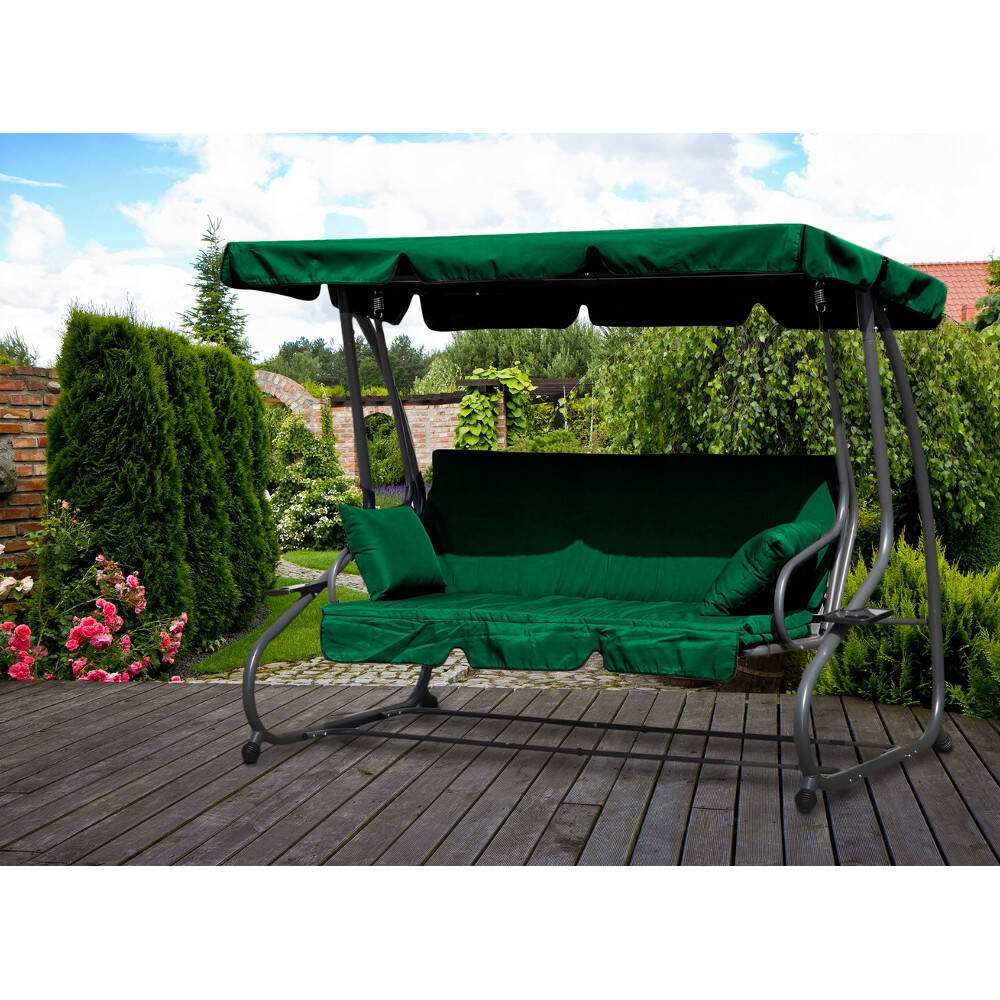 HUŚTAWKA OGRODOWA 3-OSOBOWA PRESTIGE ZIELONA