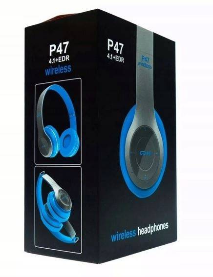 SŁUCHAWKI MP3 BEZPRZEWODOWE BLUETOOTH P47 MIKROFON Białe