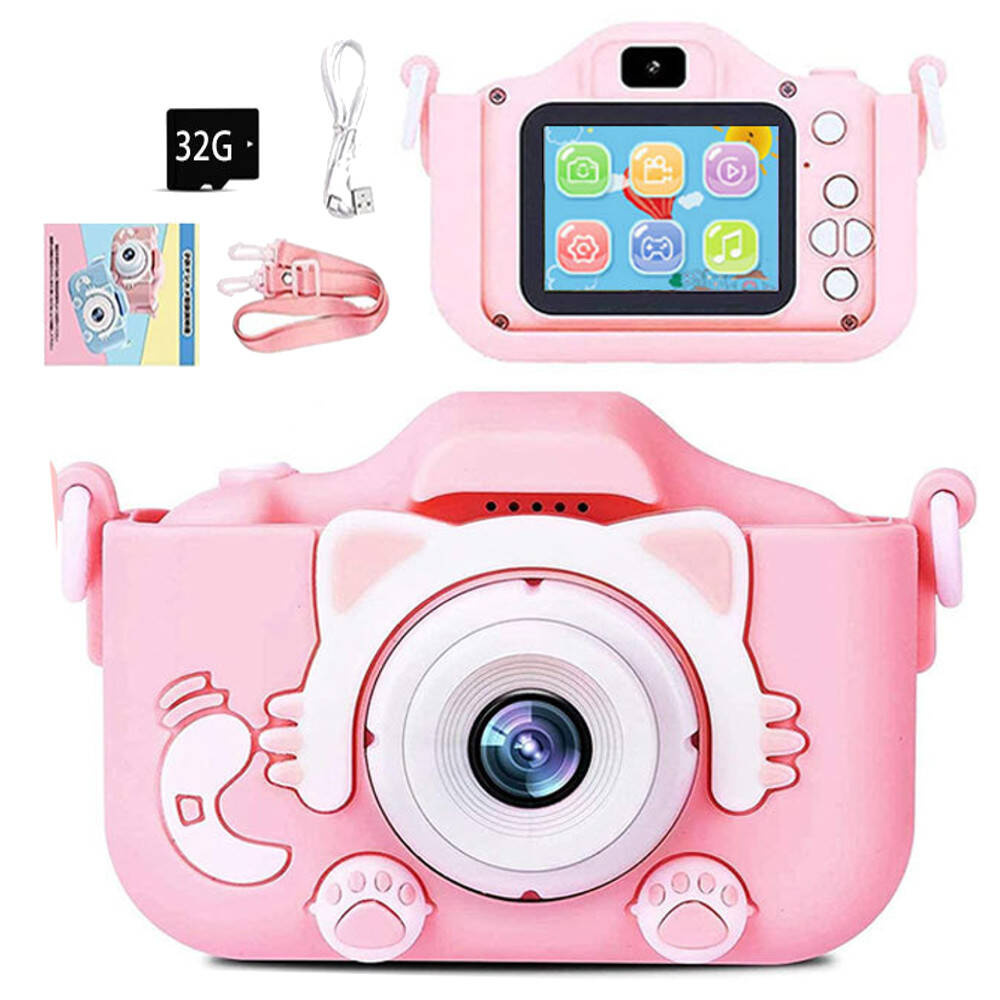 Aparat KOTEK Różowy + KARTA 32 GB