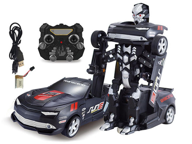 DUŻY ROBOT TRANSFORMER R/C czarny