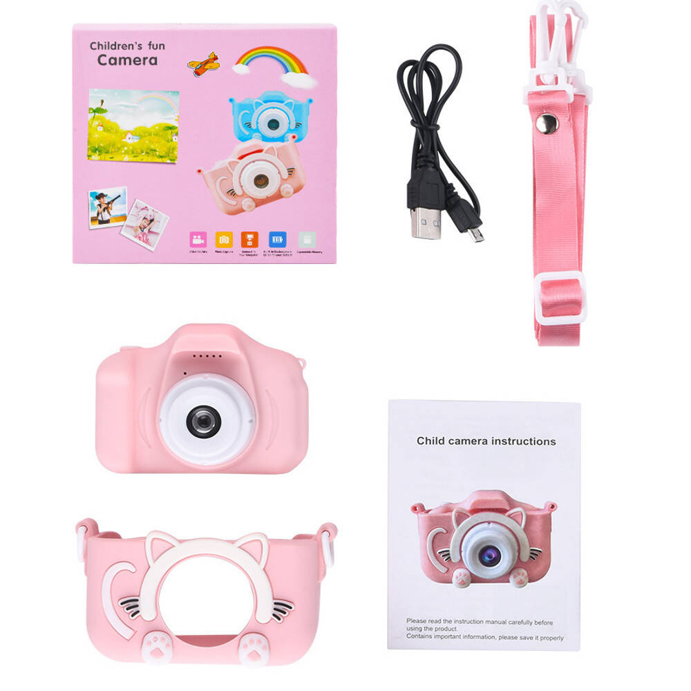 Aparat KOTEK Różowy + KARTA 32 GB