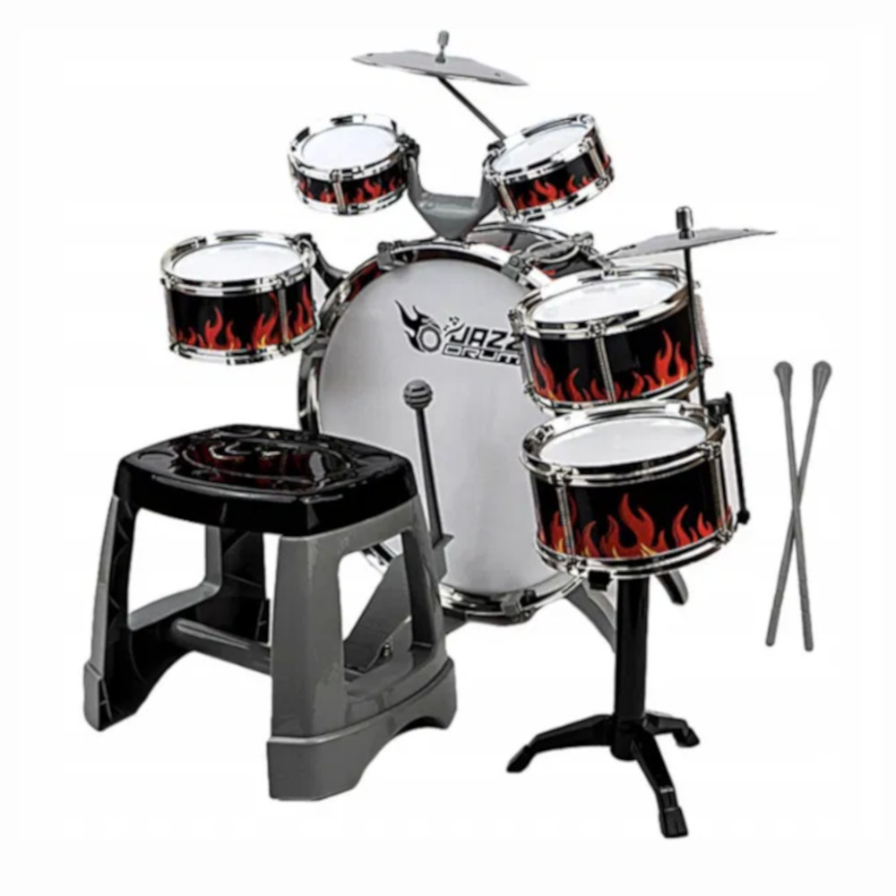 PERKUSJA 6 bębnów, 2 talerze