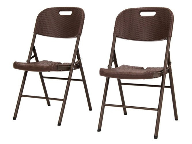 KRZESŁO SKŁADANE 4 SZTUKI RATTAN CATERINGOWE