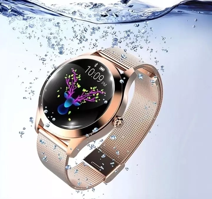 ZEGAREK DAMSKI SMARTWATCH ZŁOTY PULSOMETR KW10