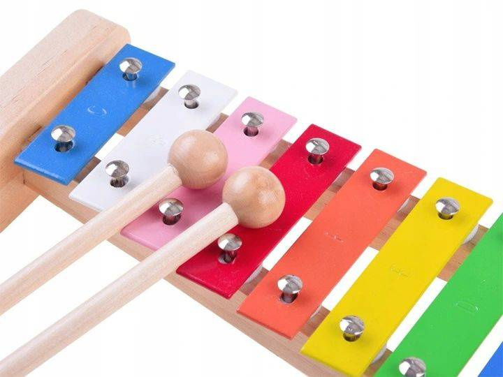 Drewniany zestaw instrumentów 4w1 do zabawy i nauka muzyki