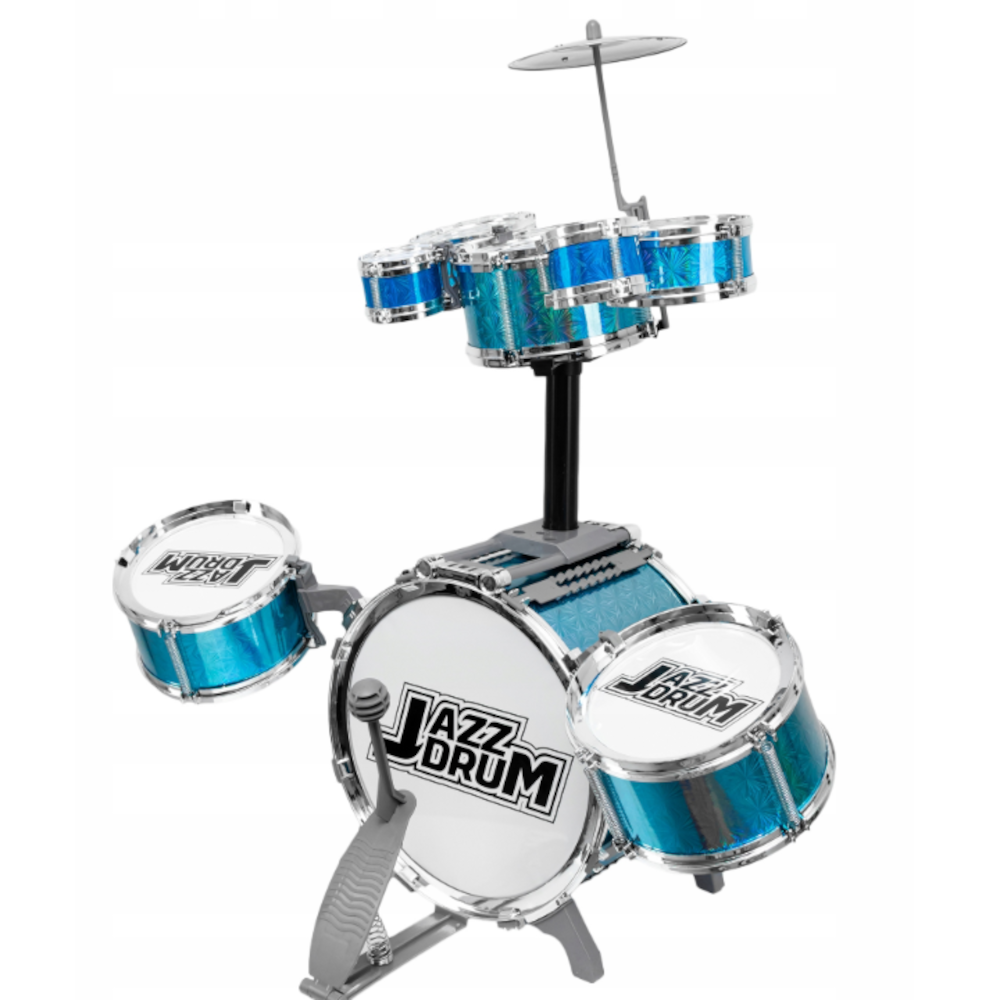 PERKUSJA 8 bębnów, talerz