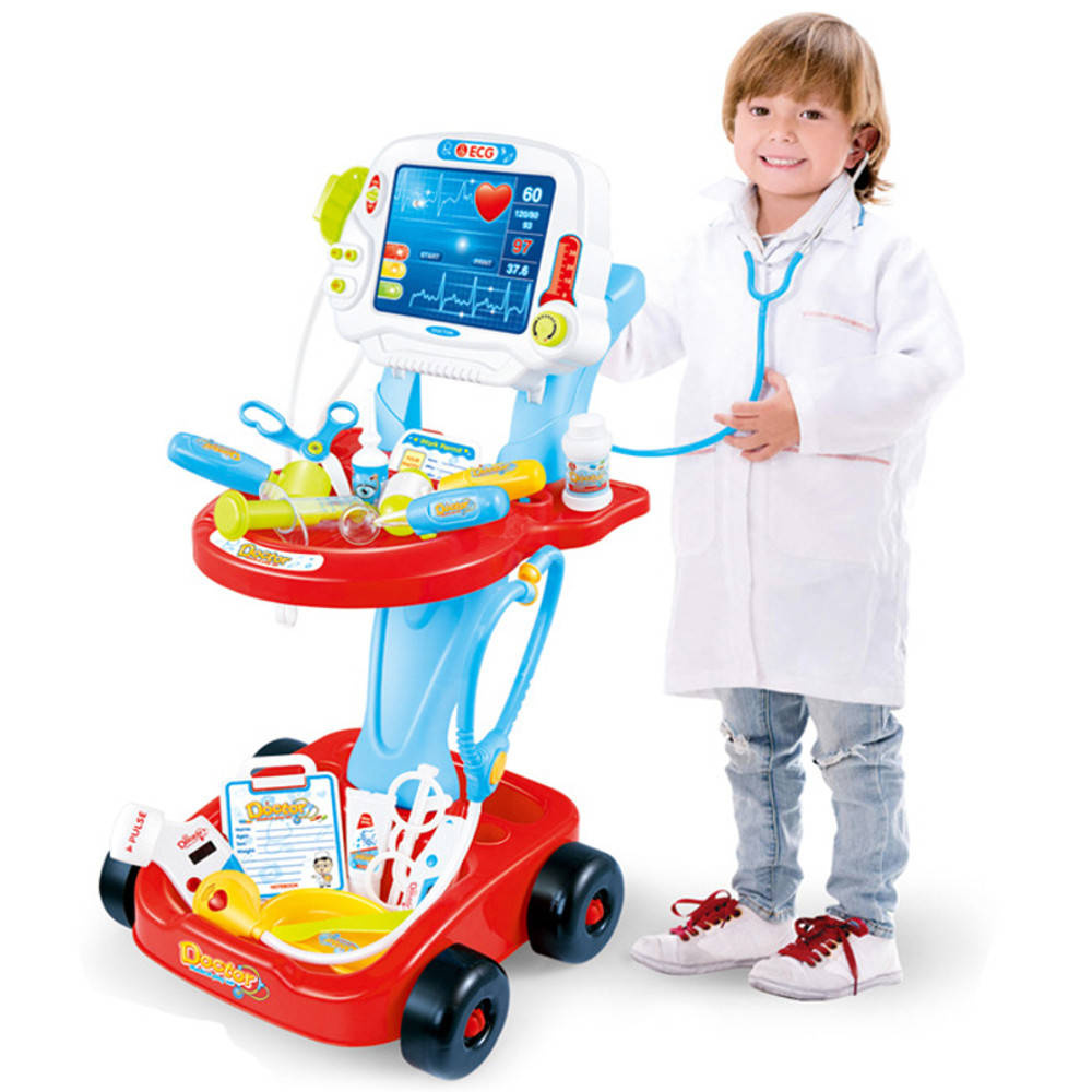 WÓZEK lekarski zestaw MAŁY doktor Efekty akcesoria