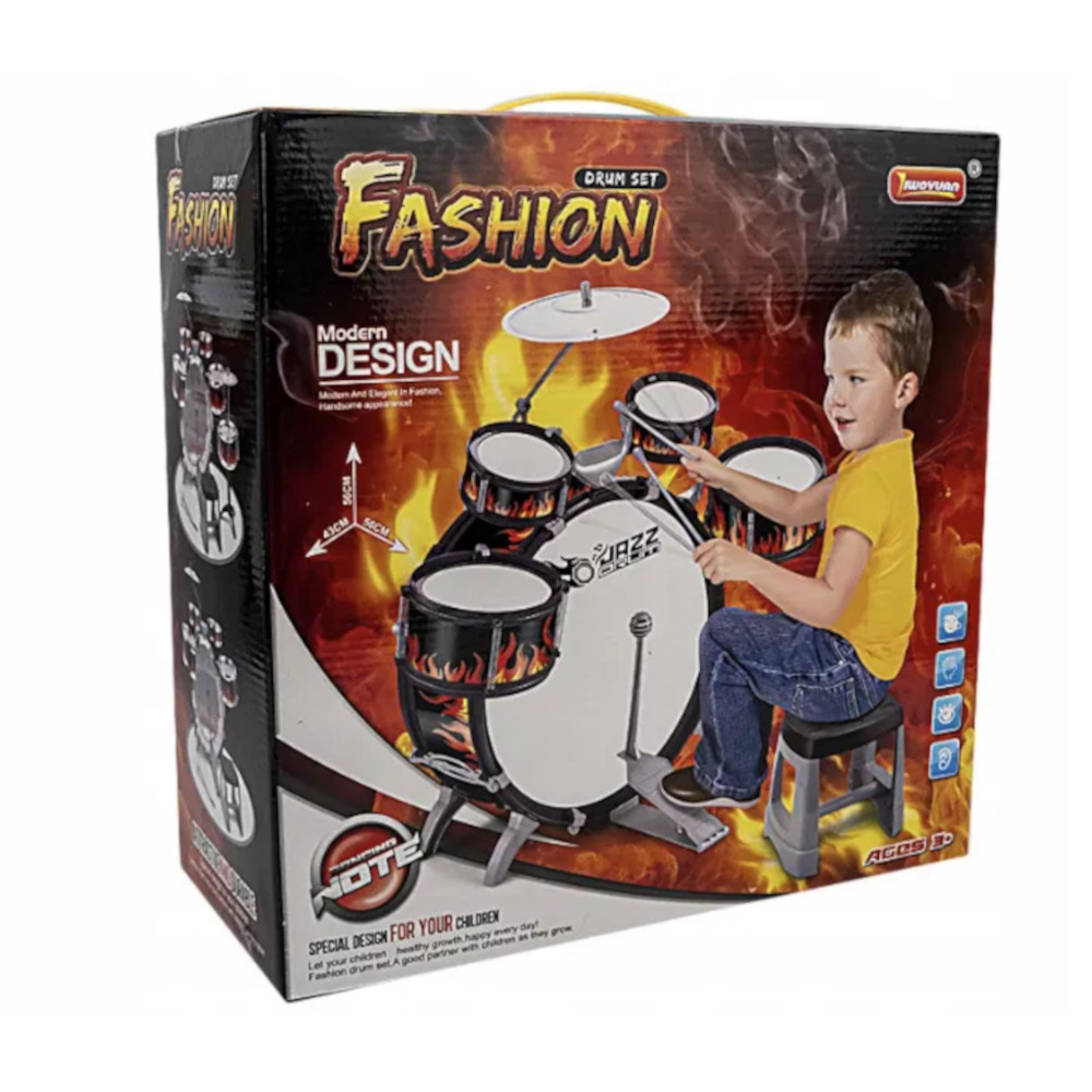 PERKUSJA 6 bębnów, 2 talerze