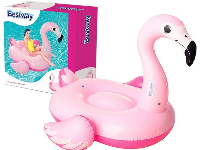BESTWAY DMUCHANY FLAMING RÓŻOWY 191x178 cm 41110