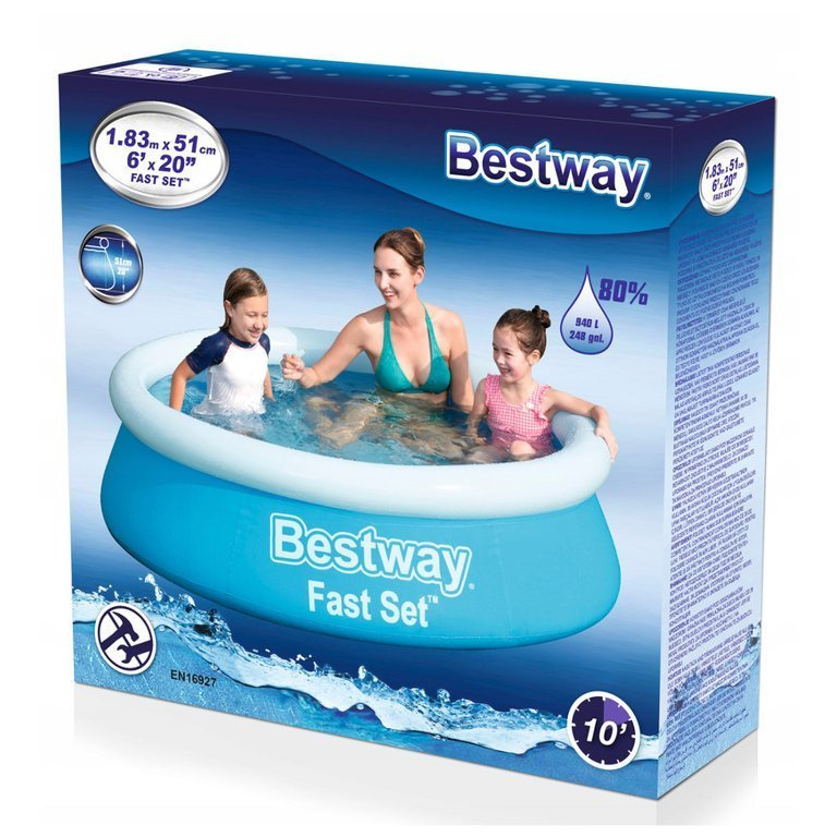 BASEN OGRODOWY ROZPOROWY 183x51cm RODZINNY BESTWAY