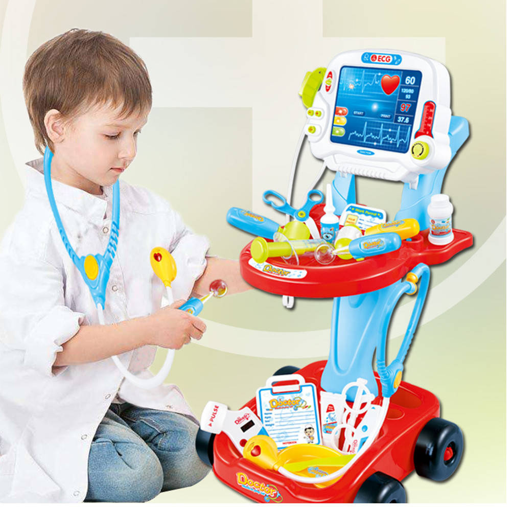 WÓZEK lekarski zestaw MAŁY doktor Efekty akcesoria