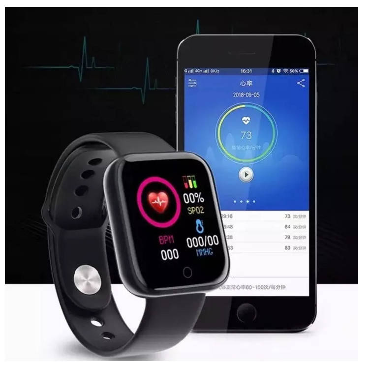 SMARTWATCH L18 OPASKA SPORTOWA róż DO IPHONE