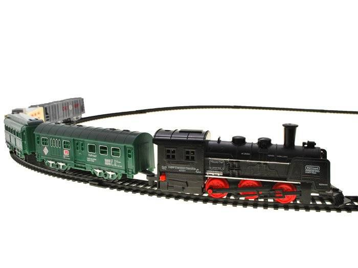 KOLEJKA ELEKTRYCZNA LOKOMOTYWA Z WAGONAMI 