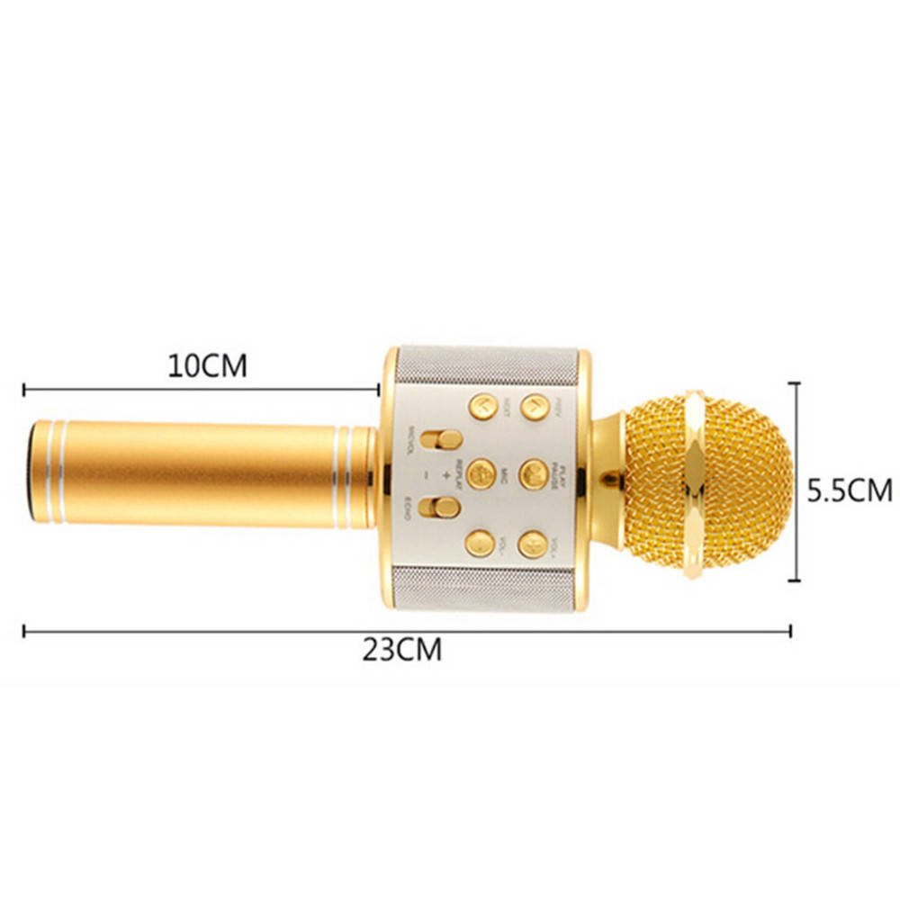 Mikrofon KARAOKE WS858 ZŁOTY