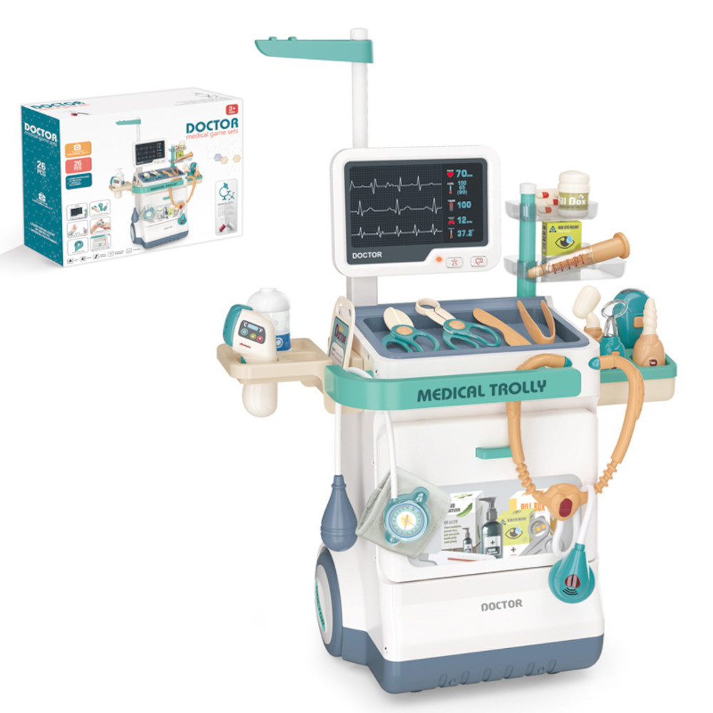 Duży WÓZEK lekarski 26 elementów