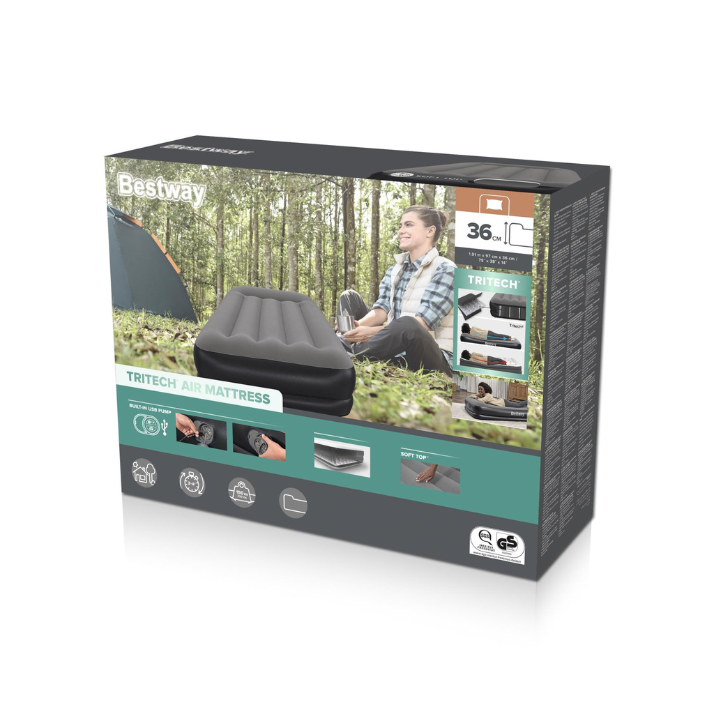 Dmuchany Materac Jednoosobowy Bestway 671BT