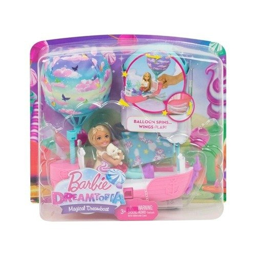 LALKA BARBIE CHELSEA MAGICZNA ŁÓDKA DREAMTOPIA