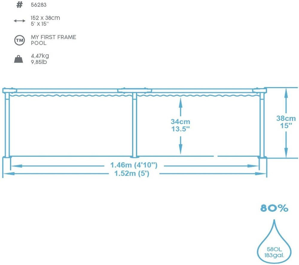  Basen stelażowy ogrodowy dla dzieci 152x38 Bestway