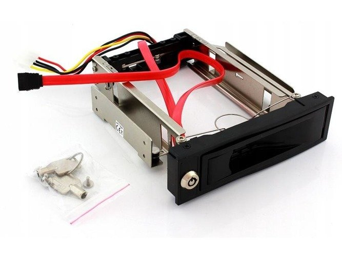 AK184 KIESZEŃ NA DYSK HDD 3,5 5,25 SATA II KLUCZ