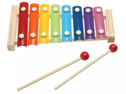 Cymbałki Dla Dzieci Kolorowe Edukacyjne Drewniane