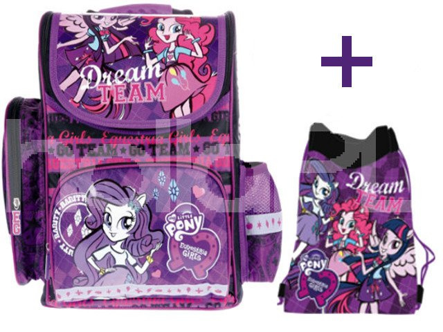 EQUESTRIA TORNISTER FIOLETOWY + WOREK