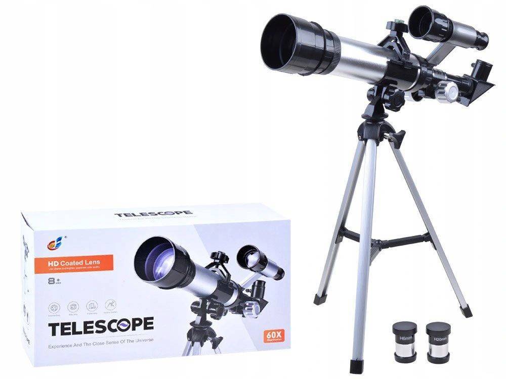 Luneta teleskop optyczny 2 x okular 16 i 70mm na statywie
