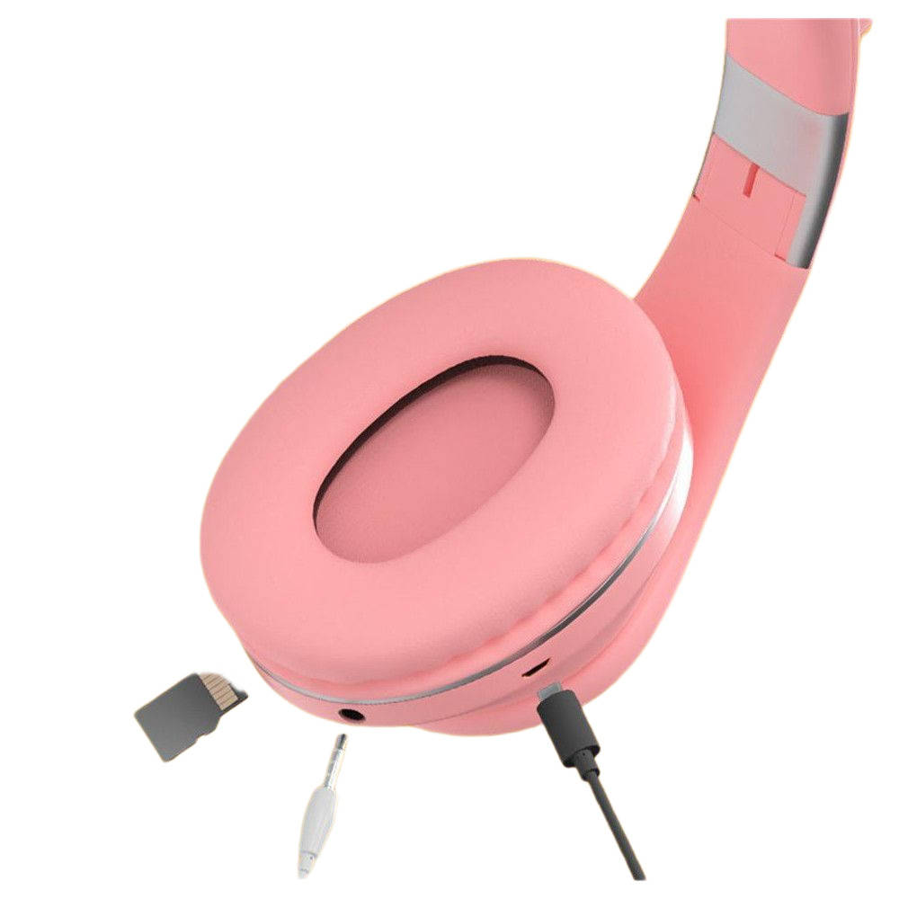 Słuchawki bezprzewodowe M2 różowe